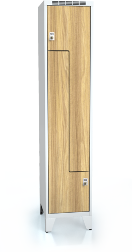 Cloakroom locker Z-shaped doors ALDERA with feet 1920 x 400 x 500